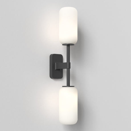 Astro Tacoma Twin Matt Black Bathroom Wall Light