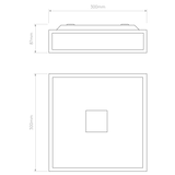 Astro Mashiko 300 Square Polished Chrome Bathroom Ceiling Light