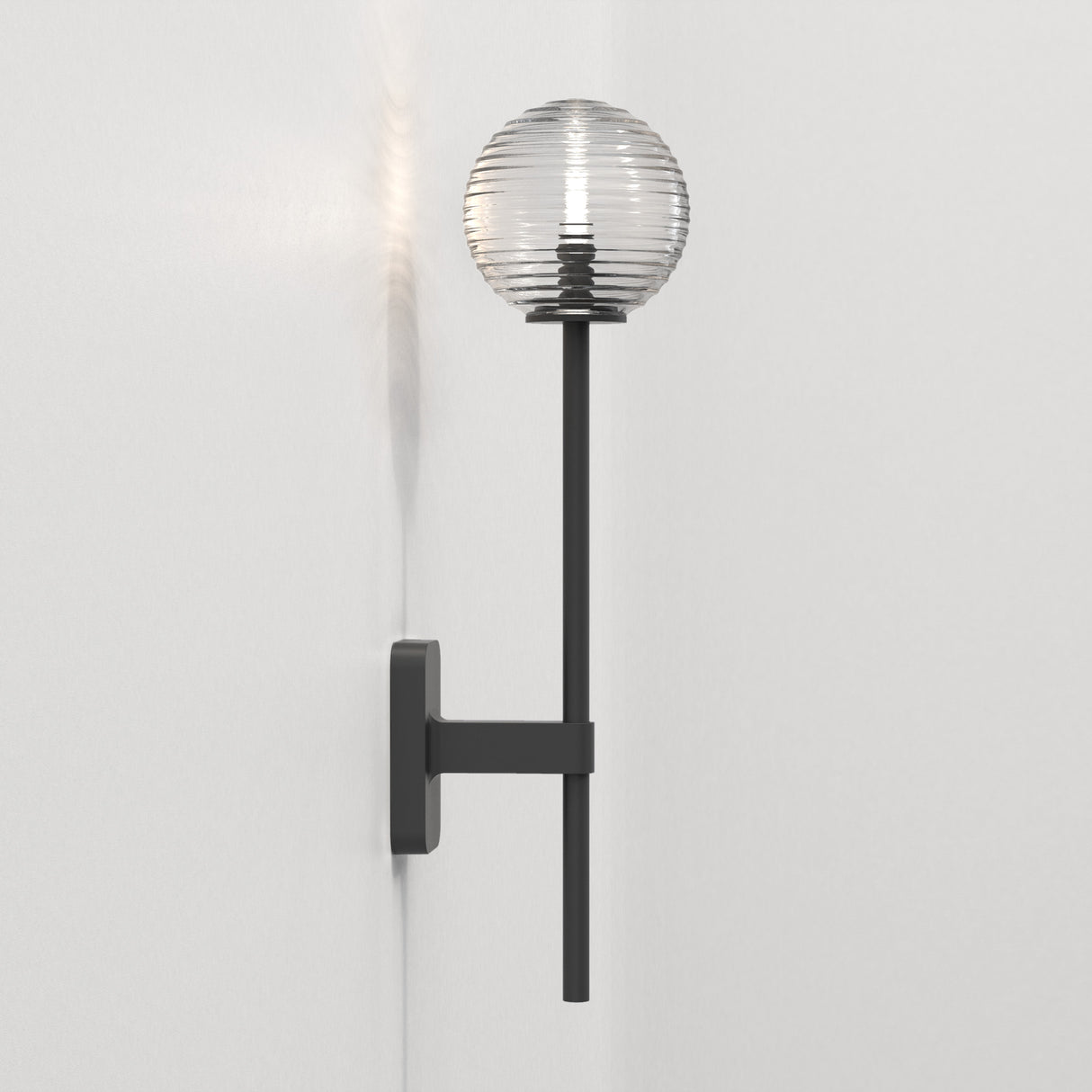 Astro Tacoma Single Grande Matt Black Bathroom Wall Light