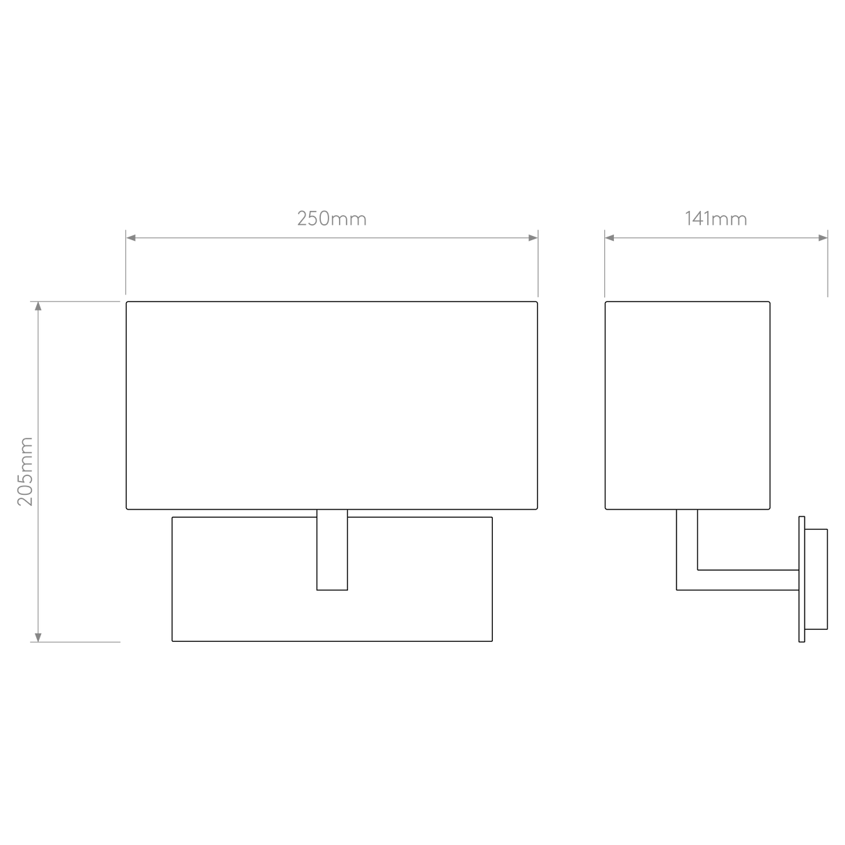 Astro Park Lane Bronze Wall Light complete with White Lampshade