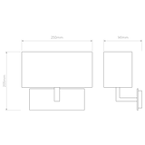 Astro Park Lane Bronze Wall Light complete with White Lampshade