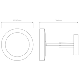 Astro Catena LED Polished Chrome Bathroom Magnifying Mirror
