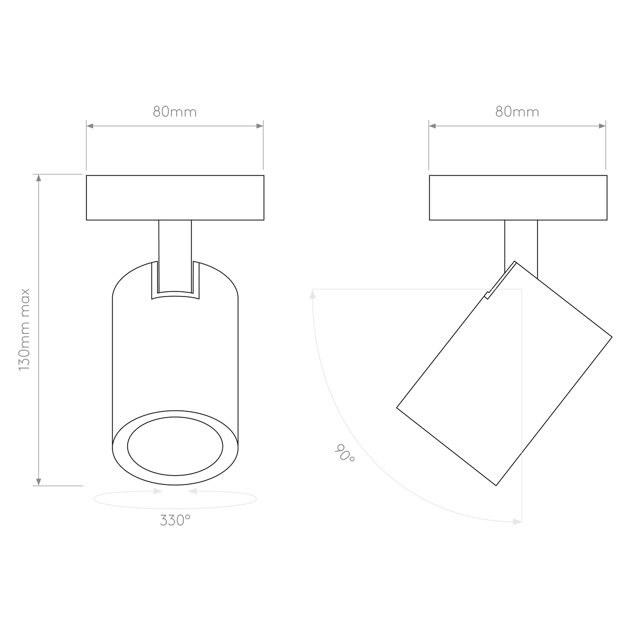 Astro Ascoli Single Matt Black Interior Spotlight