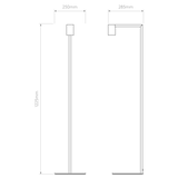 Astro Ascoli Floor Matt Black Interior Floor Light