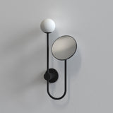 Astro Orb Matt Black Bathroom Magnifying Mirror