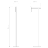 Astro Leda Floor Matt Black Interior Floor Light Base