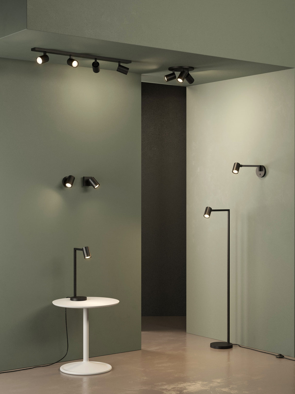 Astro Ascoli Single Switched Matt Black Interior Reading Light