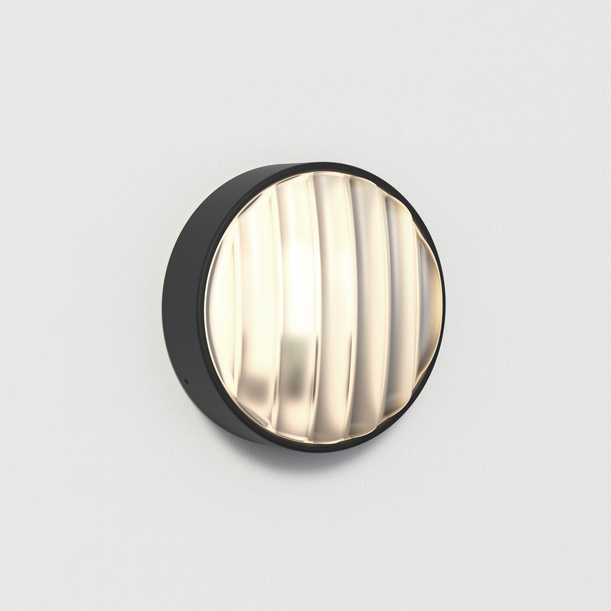 Astro Montreal Round 220 Textured Black Outdoor Wall Light
