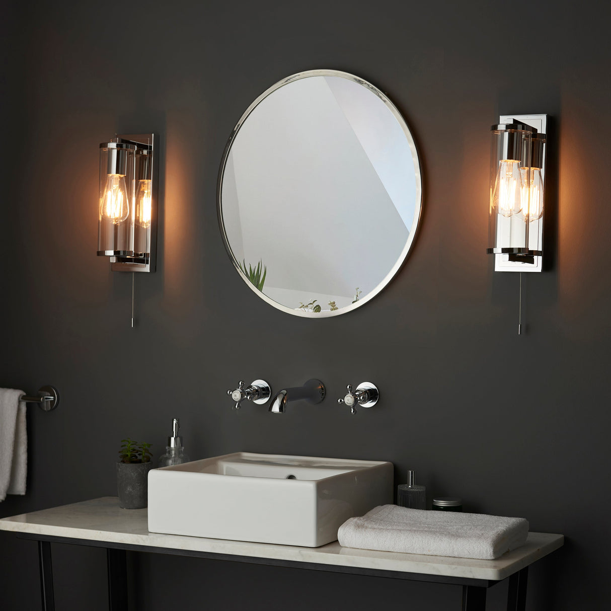 Amos Aeon Bathroom Wall Light Chrome –  from Amos Lighting + Home