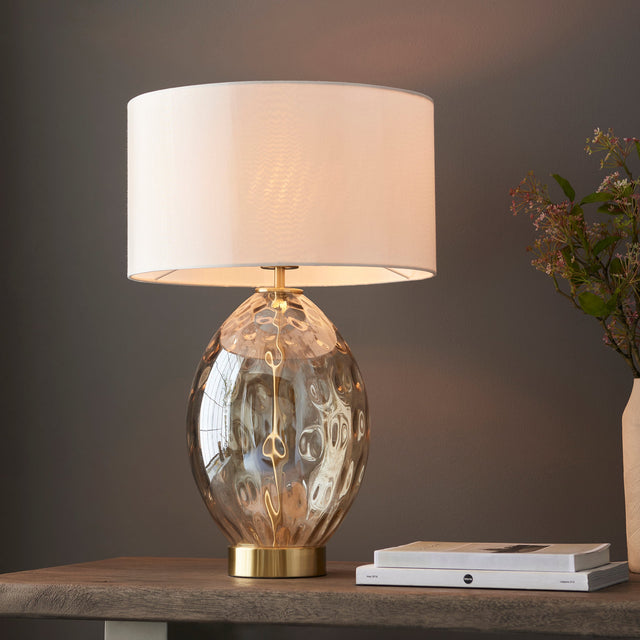 Amos Athena Table Lamp Champagne Lustre with Shade –  from Amos Lighting + Home