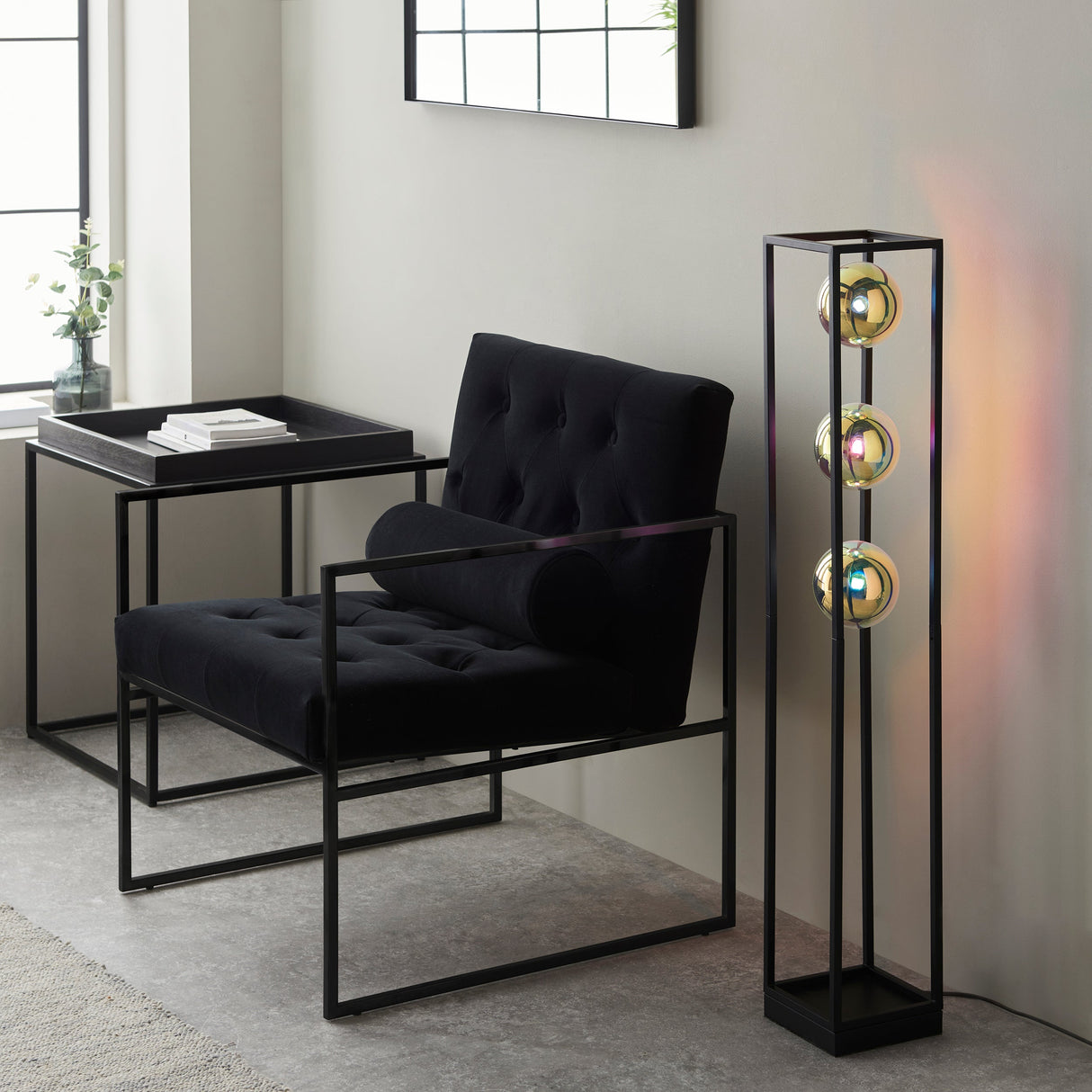 Amos Auoroa Floor Lamp with Iridescent Glass –  from Amos Lighting + Home