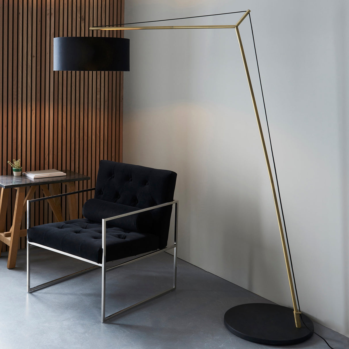 Amos Automic Floor Lamp Matt Brass & Black –  from Amos Lighting + Home