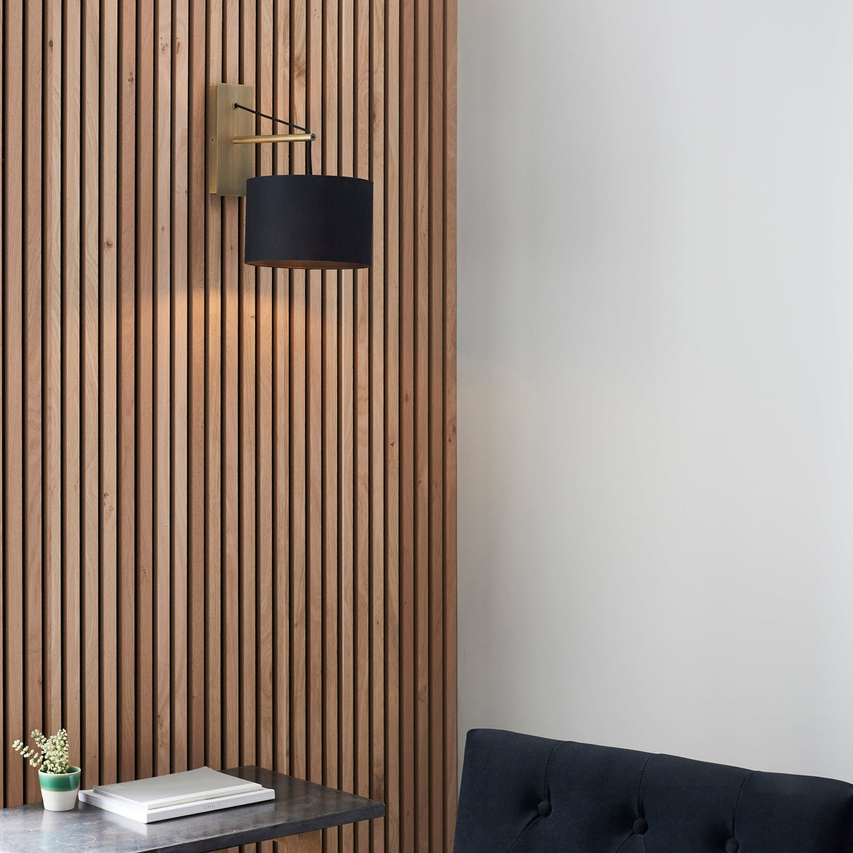 Amos Automic Wall Light Matt Brass & Black –  from Amos Lighting + Home