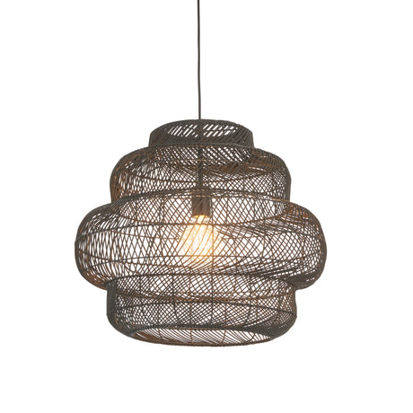 Amos Aviary Tiered Pendant Black Rattan –  from Amos Lighting + Home