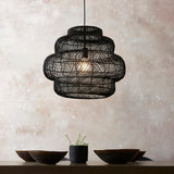 Amos Aviary Tiered Pendant Black Rattan –  from Amos Lighting + Home