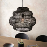 Amos Aviary Tiered Pendant Black Rattan –  from Amos Lighting + Home