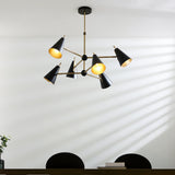 Amos Bachelor 6 Light Pendant Antique Brass & Black –  from Amos Lighting + Home