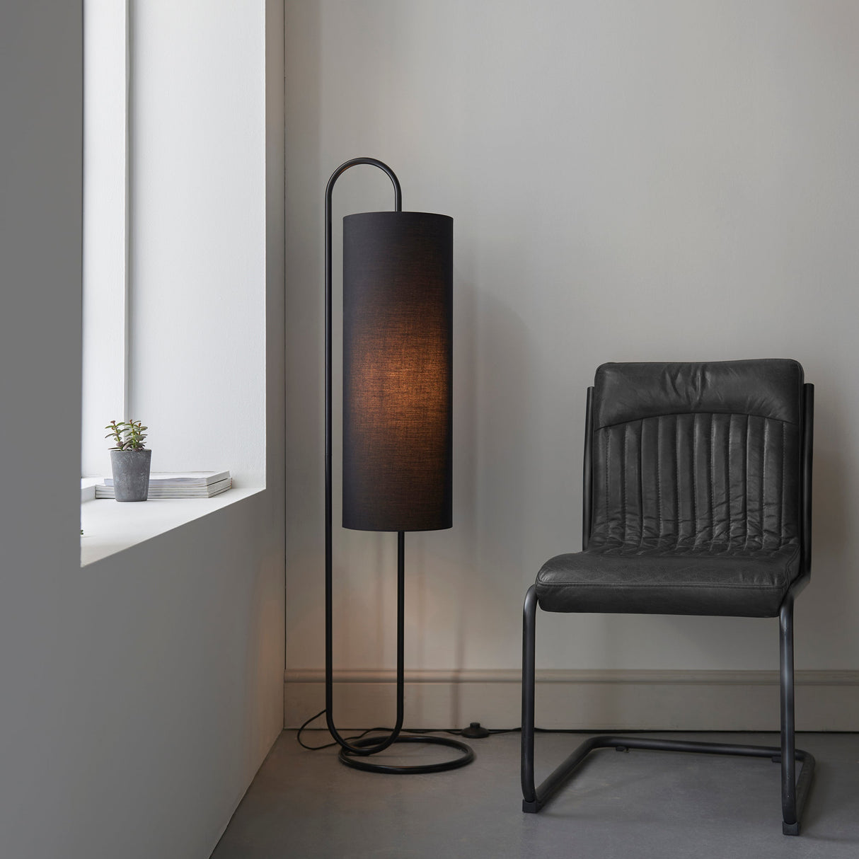 Amos Baluster Floor Lamp Matt Black & Black –  from Amos Lighting + Home