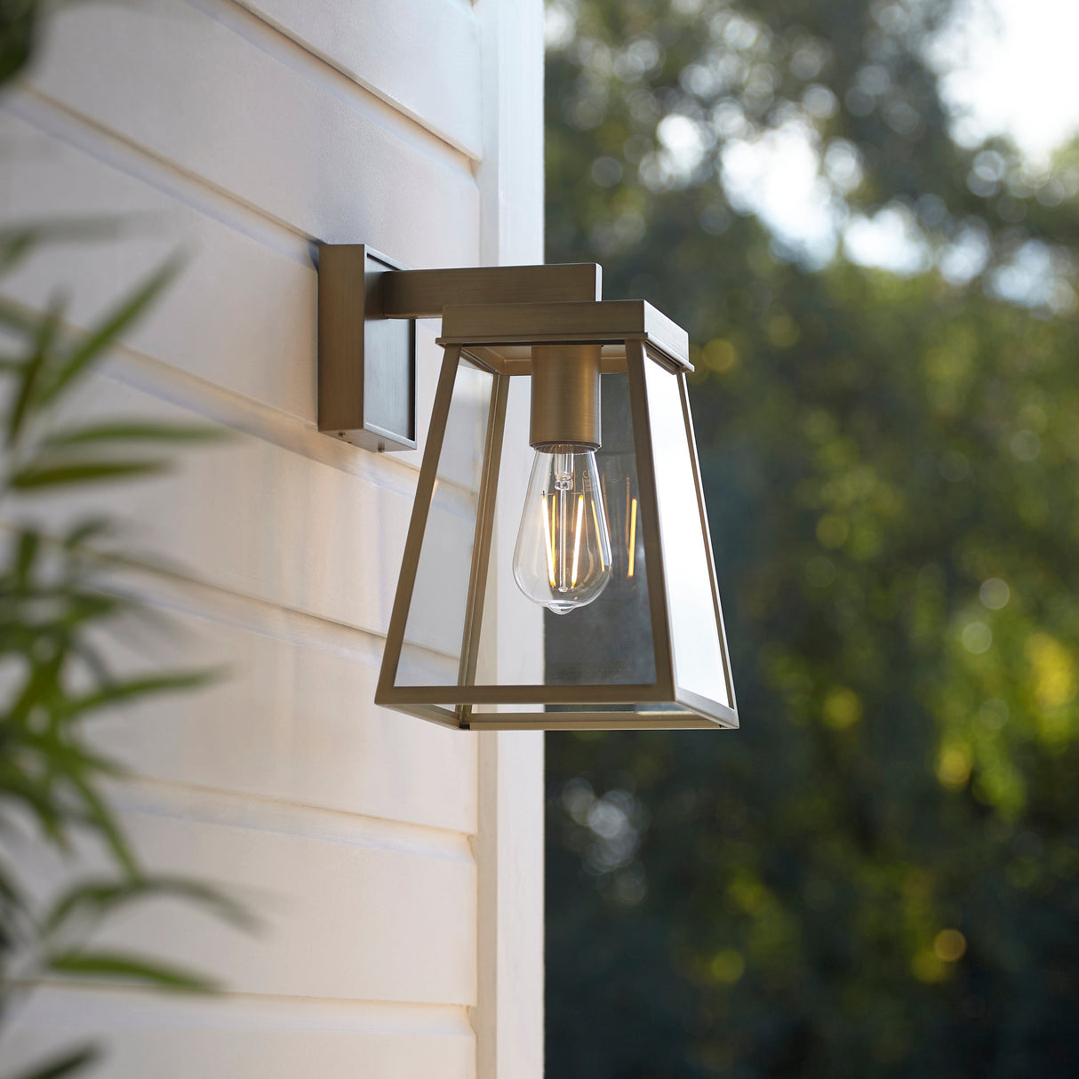 Amos Bentley Outdoor Wall Light Brushed Gold –  from Amos Lighting + Home