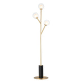 Amos Brixton Floor Lamp Satin Brass –  from Amos Lighting + Home