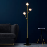 Amos Brixton Floor Lamp Satin Brass –  from Amos Lighting + Home