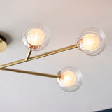 Amos Brixton Flush Ceiling Light Satin Brass –  from Amos Lighting + Home