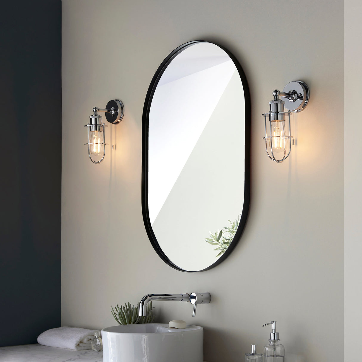 Amos Casket Bathroom Wall Light Chrome –  from Amos Lighting + Home