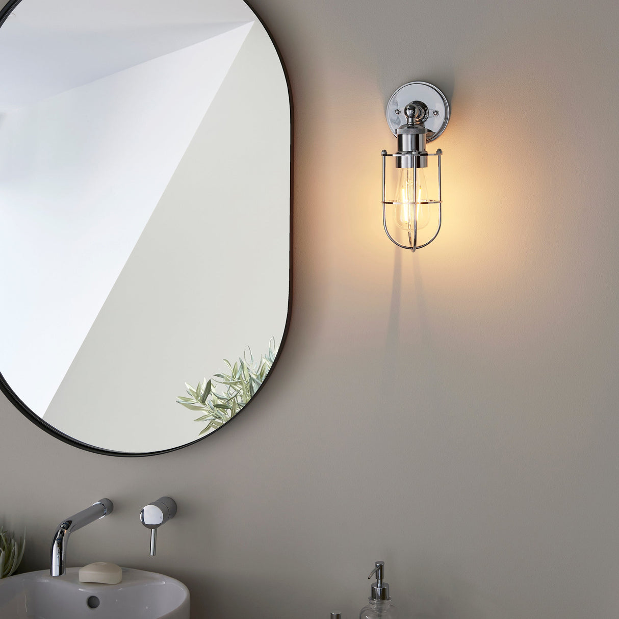 Amos Casket Bathroom Wall Light Chrome –  from Amos Lighting + Home