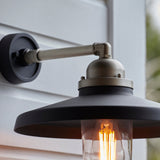 Amos Casper Outdoor Wall Light Matt Black & Brushed Silver –  from Amos Lighting + Home