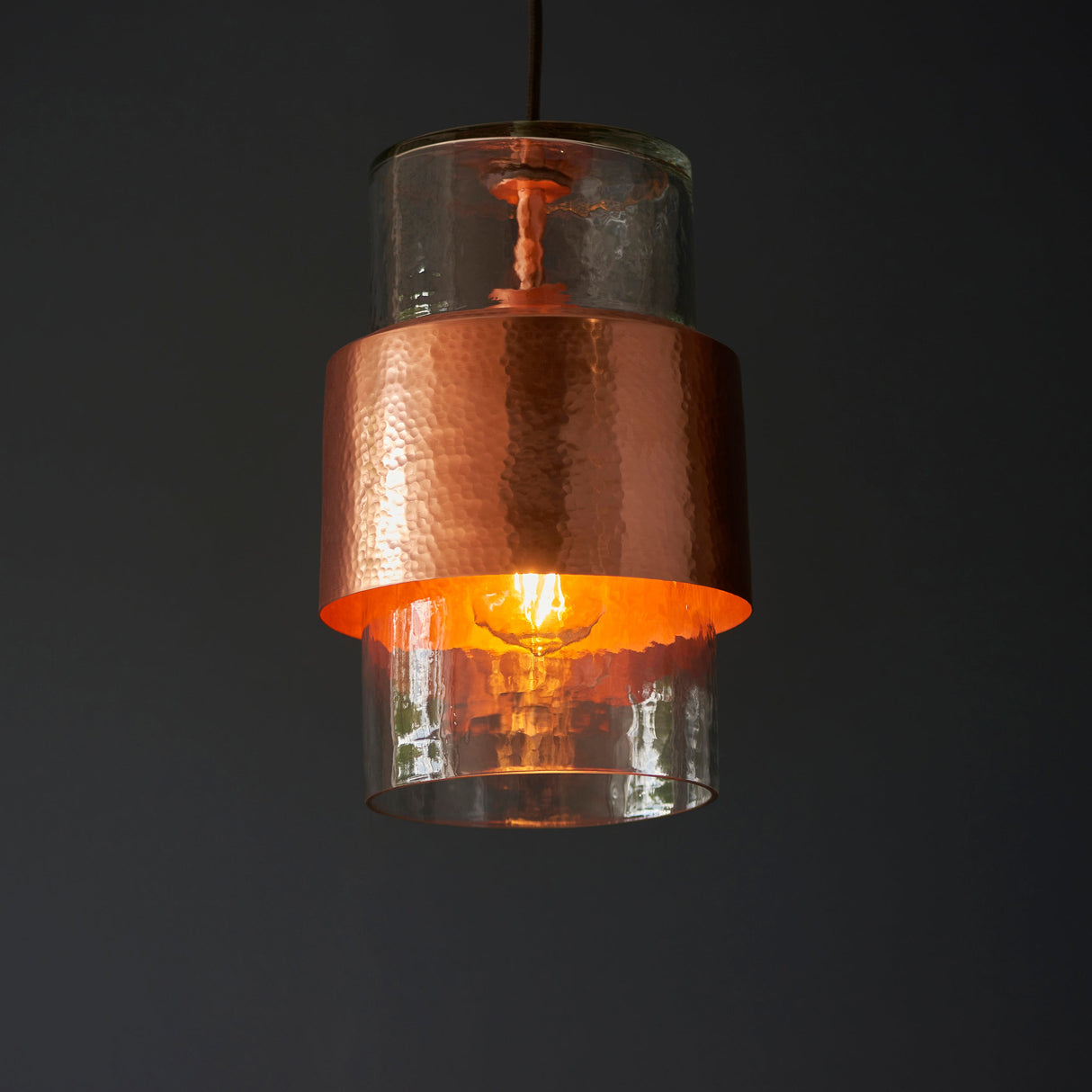 Amos Cattelan Pendant Hammered Copper –  from Amos Lighting + Home