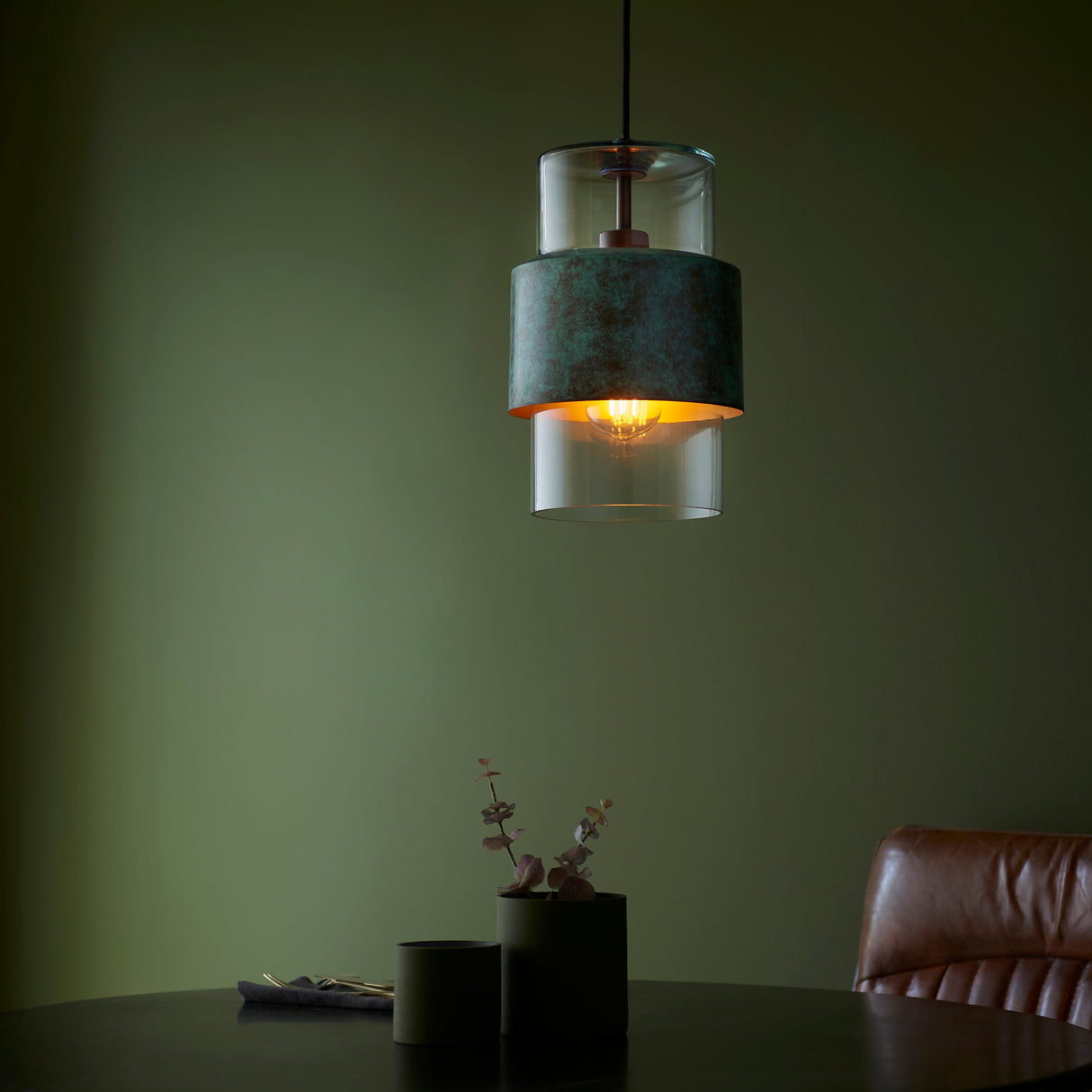 Amos Cattelan Pendant Verdigris –  from Amos Lighting + Home