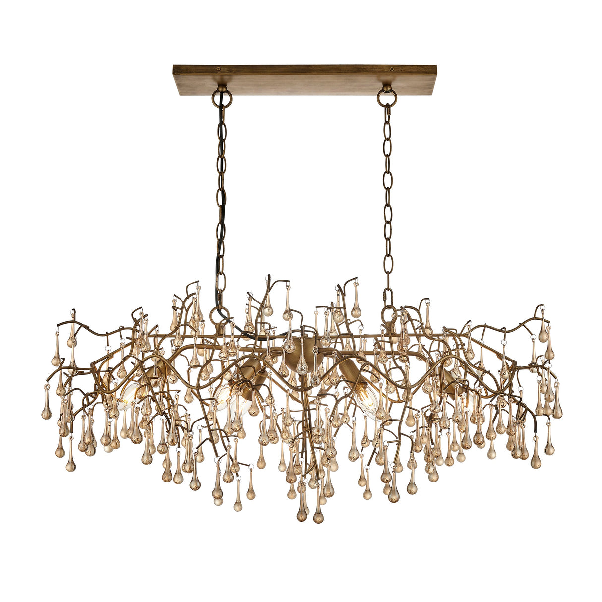 Amos Chatswoth Chandelier Pendant Bar Aged Gold –  from Amos Lighting + Home