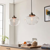 Amos Clarence Pendant Nickel & Clear Glass –  from Amos Lighting + Home