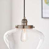 Amos Clarence Pendant Nickel & Clear Glass –  from Amos Lighting + Home