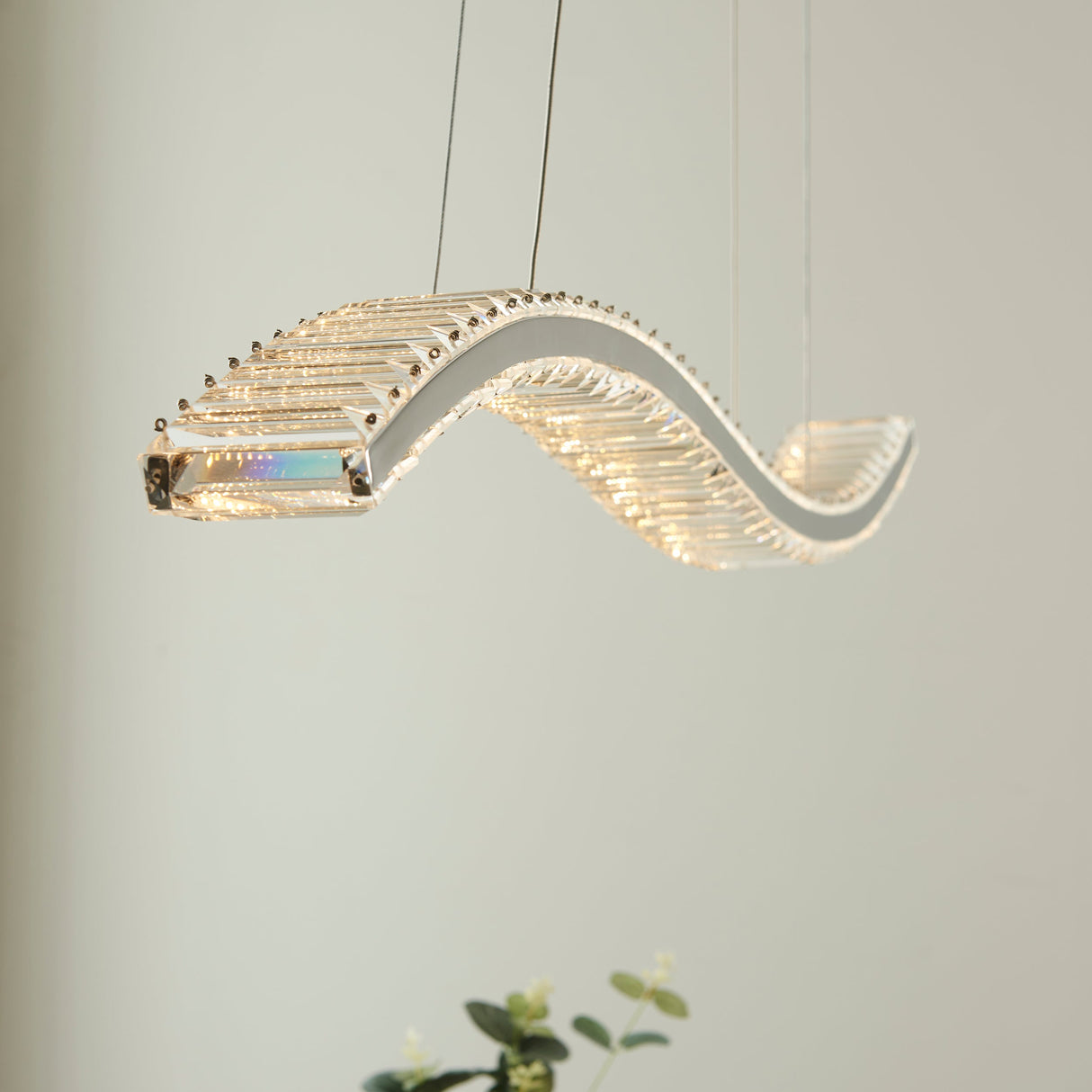 Amos Clarity Chrome & Clear Crystal Bar Pendant –  from Amos Lighting + Home