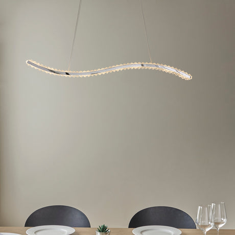 Amos Clarity Chrome & Clear Crystal Bar Pendant –  from Amos Lighting + Home