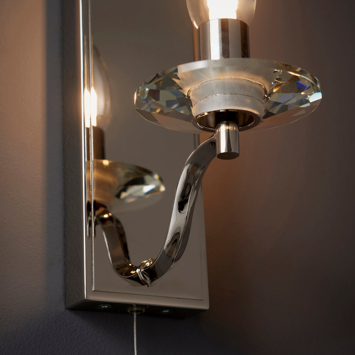 Amos Clementine Bathroom Wall Light Polished Nickel –  from Amos Lighting + Home