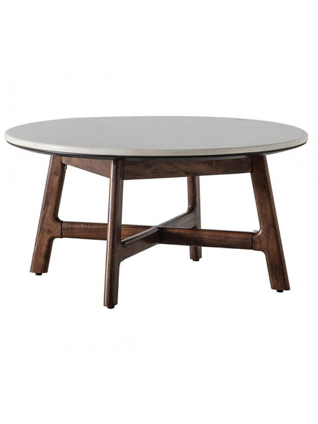 Amos Clovelly Marble Top Round Coffee Table –  from Amos Lighting + Home