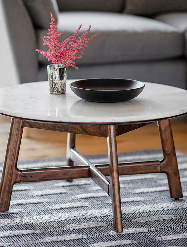 Amos Clovelly Marble Top Round Coffee Table –  from Amos Lighting + Home