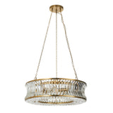 Amos Concave 6 Light Crystal Chandelier Warm Brass –  from Amos Lighting + Home