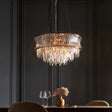 Amos Concave 9 Light Crystal Chandelier Warm Brass –  from Amos Lighting + Home