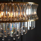 Amos Concave 9 Light Crystal Chandelier Warm Brass –  from Amos Lighting + Home