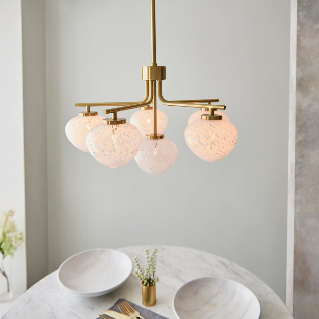 Amos Confetti Chandelier Pendant Satin Brass –  from Amos Lighting + Home