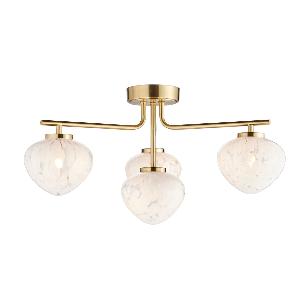 Amos Confetti Flush Ceiling Light Satin Brass –  from Amos Lighting + Home