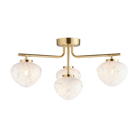 Amos Confetti Flush Ceiling Light Satin Brass –  from Amos Lighting + Home