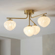 Amos Confetti Flush Ceiling Light Satin Brass –  from Amos Lighting + Home