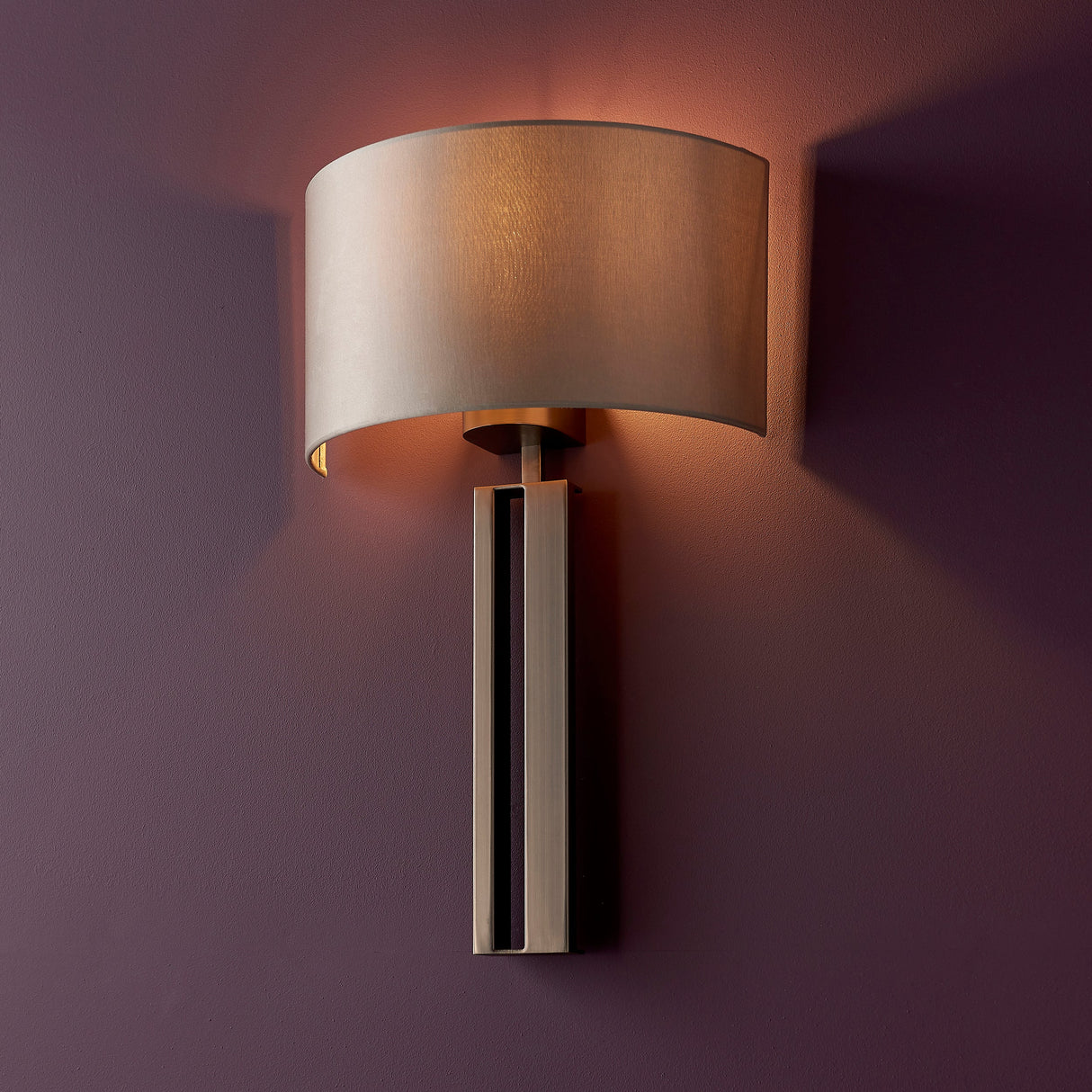 Amos Cotehele Wall Light Brushed Bronze & Mink –  from Amos Lighting + Home