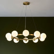 Amos Crib 10 Light Circular Chandelier Brushed Brass –  from Amos Lighting + Home