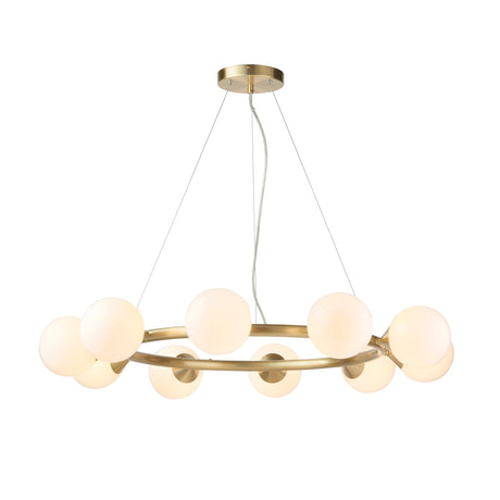 Amos Crib 10 Light Circular Chandelier Brushed Brass –  from Amos Lighting + Home