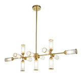 Amos Duchy 13 Light Chandelier Pendant Bar Satin Brass –  from Amos Lighting + Home